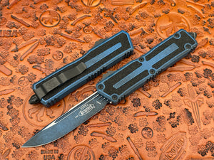 Microtech Scarab II Gen III Single Edge Weathered Blue Weathered Blue Standard 1278-1 WBL - Tristar Edge