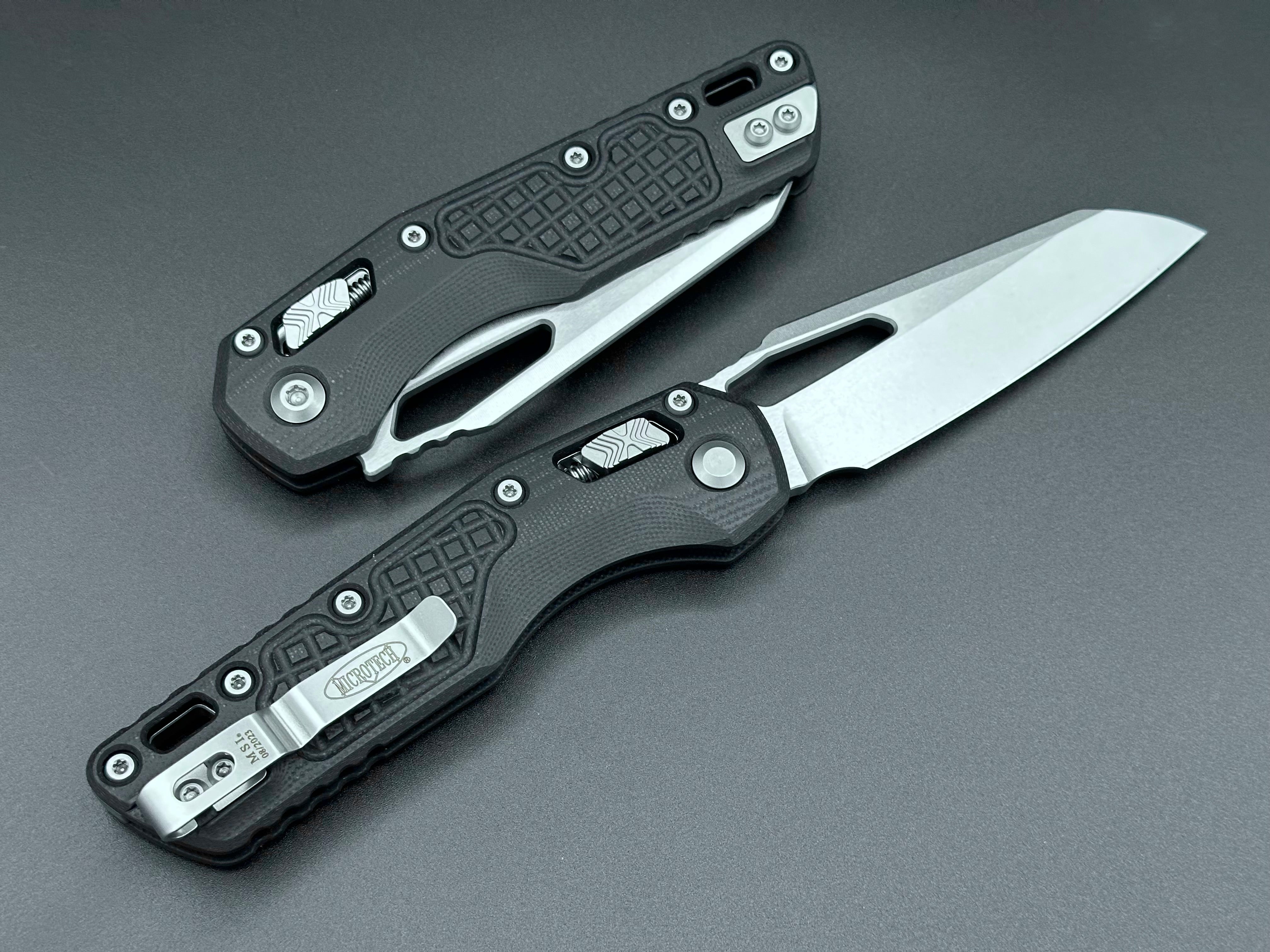 Microtech Knives MSI Single Edge Frag G-10 Black Stonewash Standard 210-10 FRGTBK - Tristar Edge