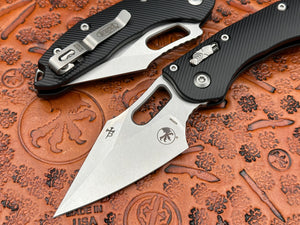 Microtech Knives Stitch RAM-LOK Black Single Edge Fluted Aluminum Stonewash Standard 169RL-10 FL - Tristar Edge