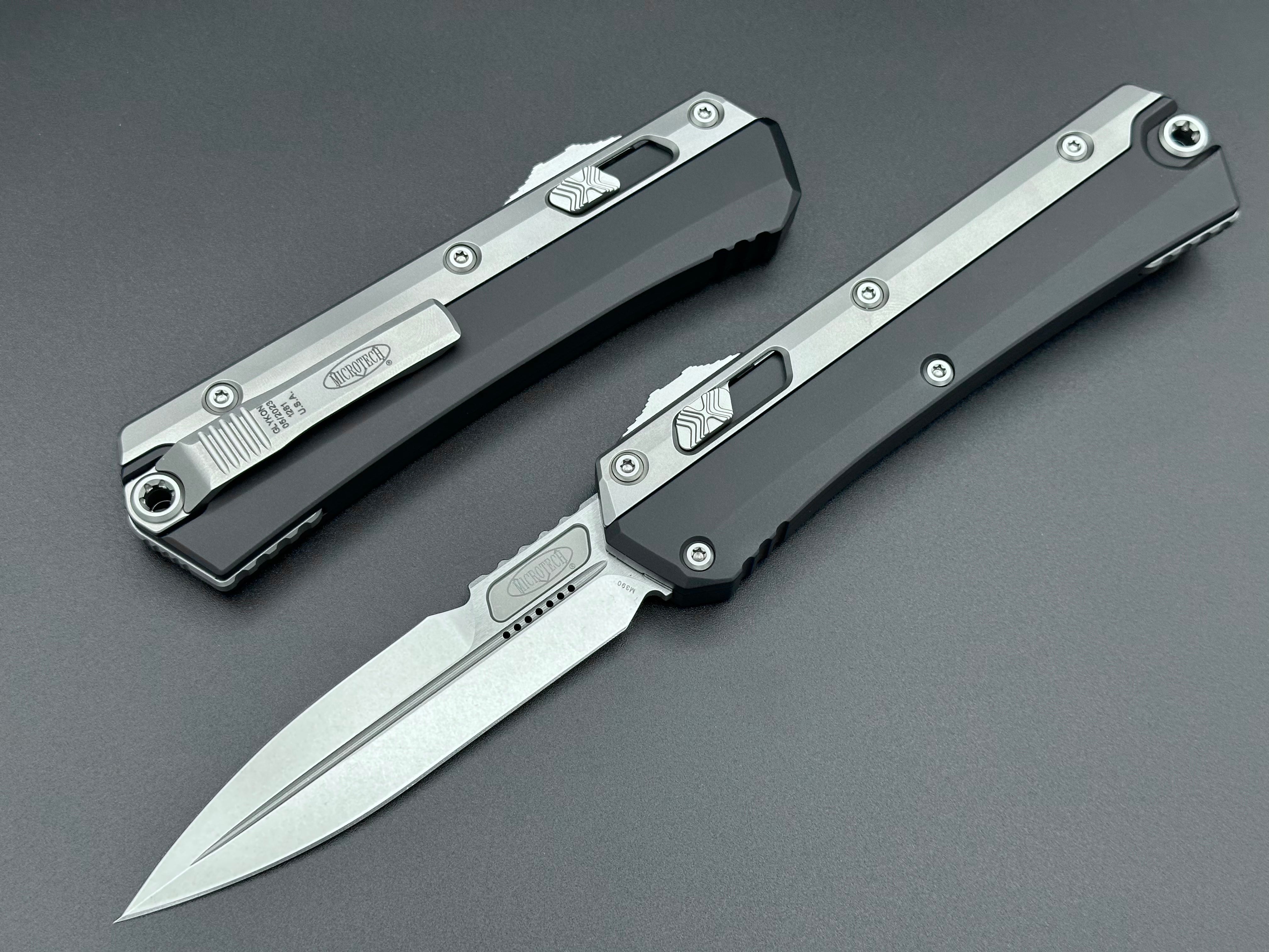Microtech Knives Glykon Bayonet Bead Blast Overlay Stonewash Standard Nickel Boron Internals 184-10 - Tristar Edge