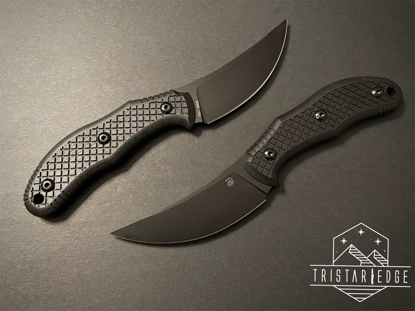 Bastinelli Creations Chopper Black PVD Blade Black G-10 Handles w